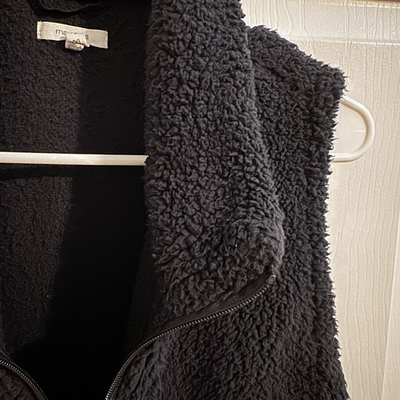 Maurices RMG Plus Size Favorite Sherpa Fleece Zip Vest Pockets Size XXL Black - Picture 4 of 9